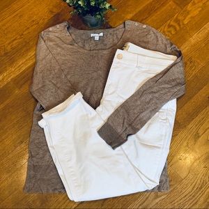 New York & Company tan sweater XL (NWT)